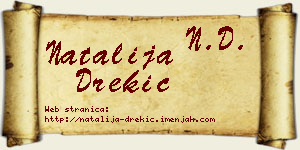 Natalija Drekić vizit kartica
